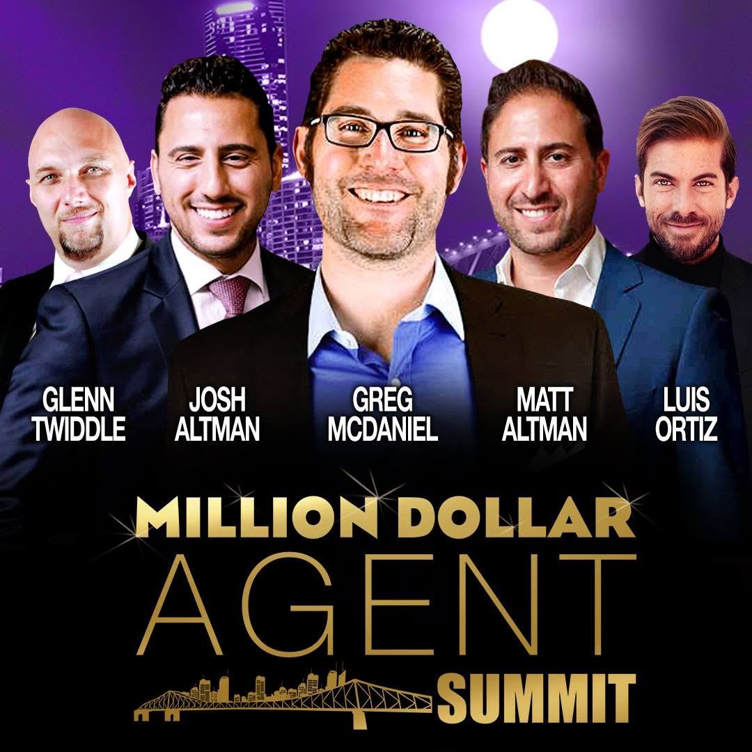 Million Dollar Agent Summit speaker lineup featuring Greg McDaniel