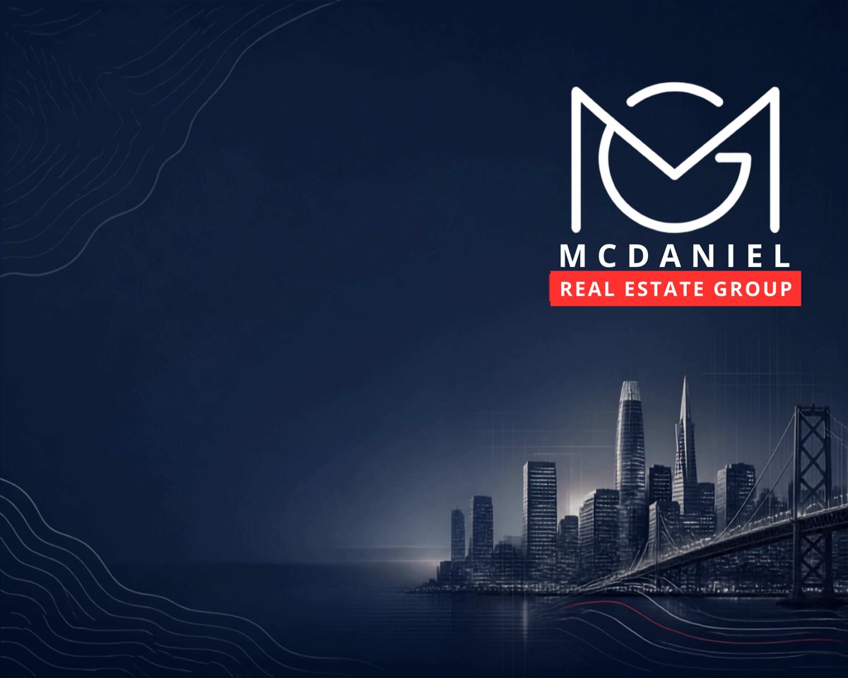 McDaniel Real Estate Group logo over the San Francisco skyline