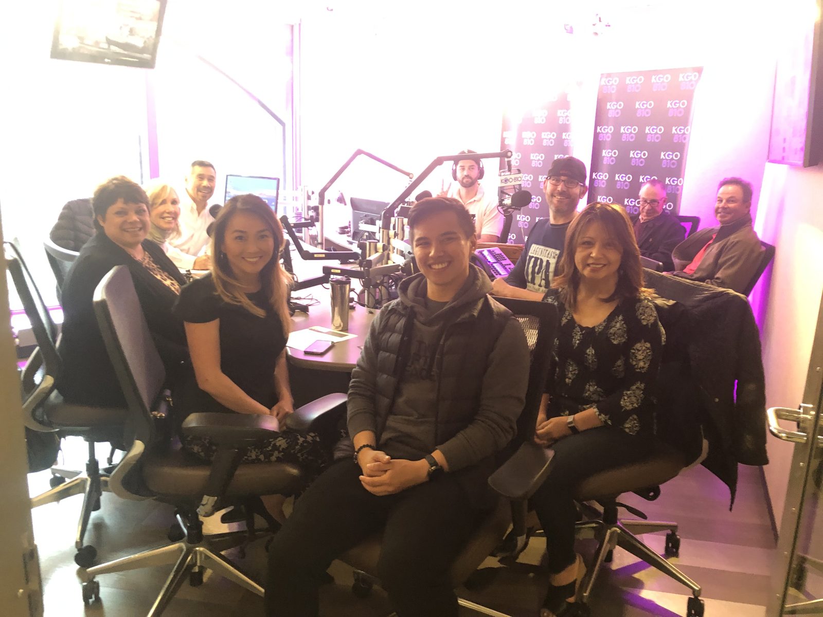The KGO 810 studio packed with guests on Real Estate Radio Talk